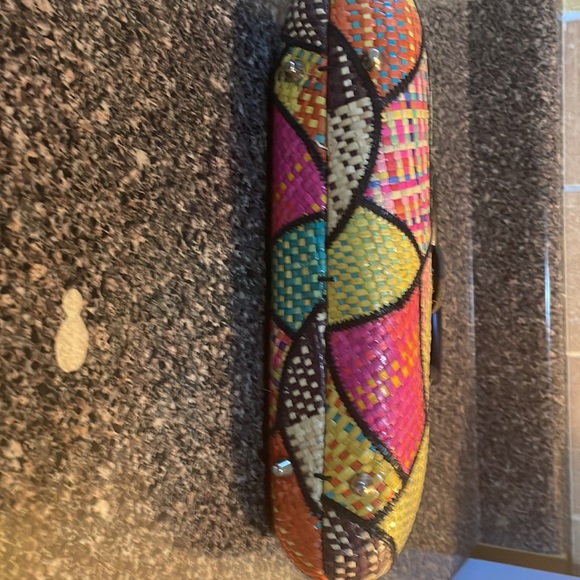 Handmade straw and leather hand bag - Picture 6 of 15